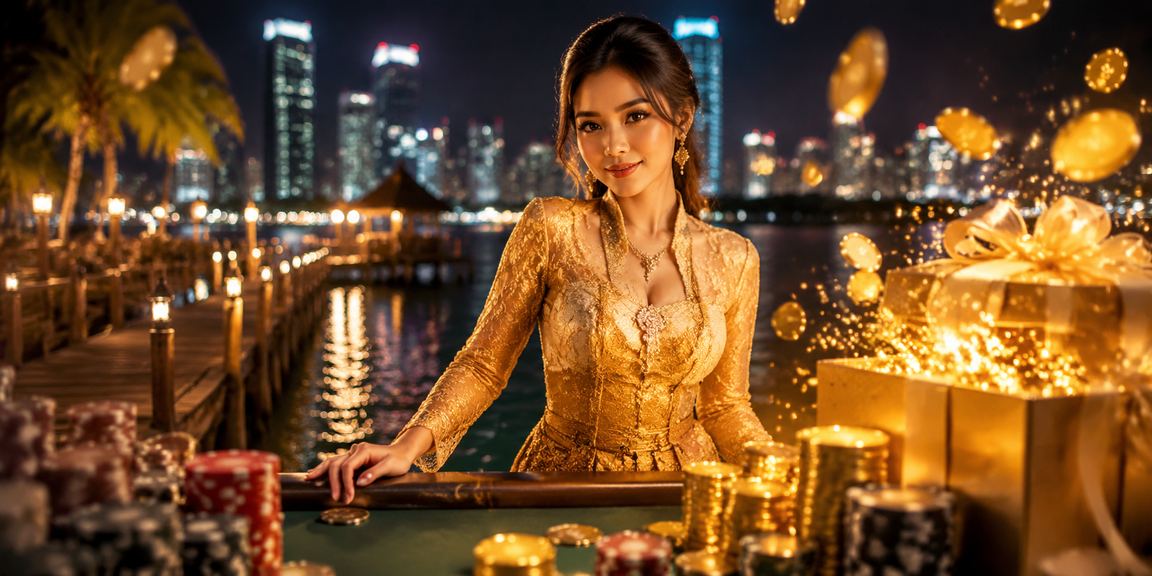 Pemain kasino poker bergaya kebaya di Johor menikmati pertaruhan kad