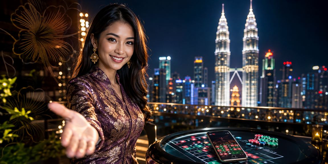 Suasana hiburan kasino dalam talian bergaya Melayu di Kuala Lumpur yang meriah
